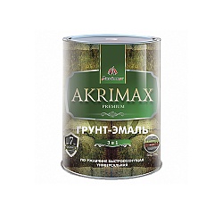 Грунт-эмаль 3 в 1 по ржавчине глянцевая "AKRIMAX-PREMIUM", шоколадная 0,8 кг 